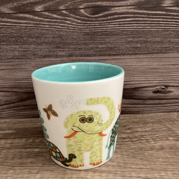 Starbucks 2008 Zoo Safari Animal Mug Bone China 8oz Tiger Elephant Giraffe - Picture 3 of 9